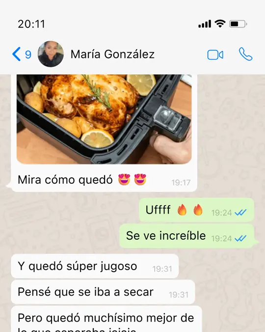 Conversación de WhatsApp con María González