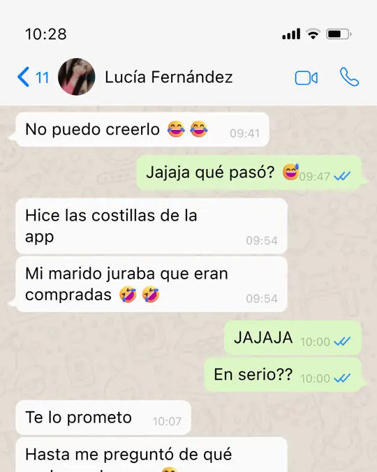 Conversación de WhatsApp con Lucía Fernández